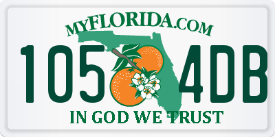 FL license plate 1054DB