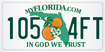 FL license plate 1054FT