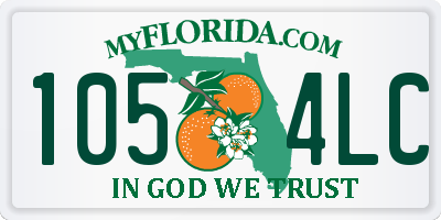 FL license plate 1054LC