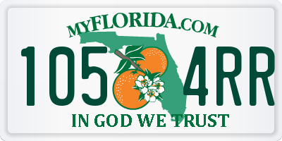 FL license plate 1054RR