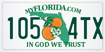 FL license plate 1054TX