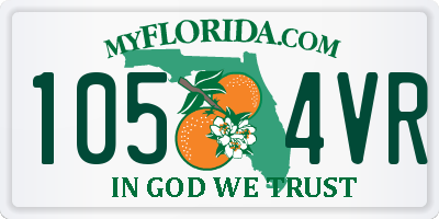 FL license plate 1054VR