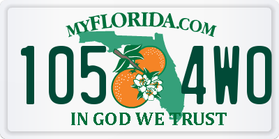 FL license plate 1054WO