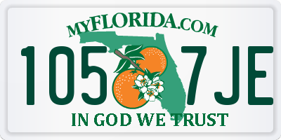 FL license plate 1057JE