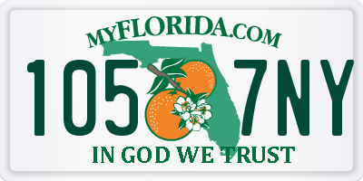 FL license plate 1057NY