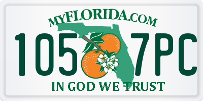 FL license plate 1057PC