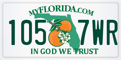 FL license plate 1057WR