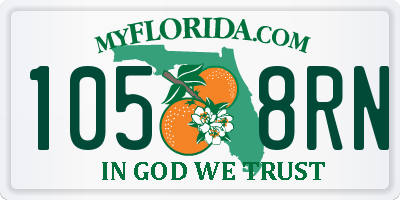 FL license plate 1058RN