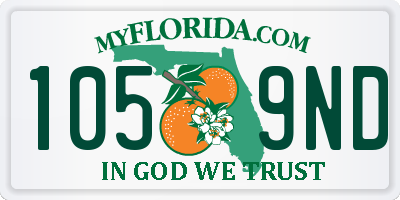 FL license plate 1059ND