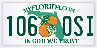 FL license plate 1060SI