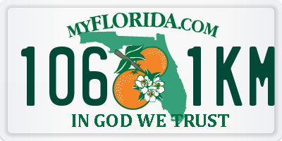 FL license plate 1061KM