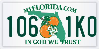 FL license plate 1061KO