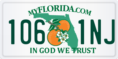 FL license plate 1061NJ