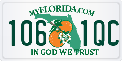 FL license plate 1061QC