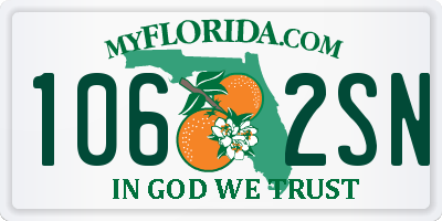 FL license plate 1062SN