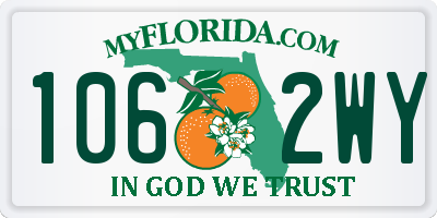 FL license plate 1062WY