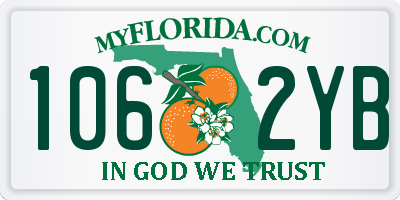 FL license plate 1062YB
