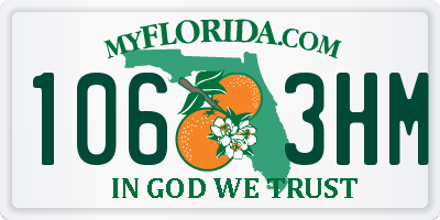 FL license plate 1063HM