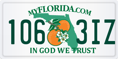 FL license plate 1063IZ