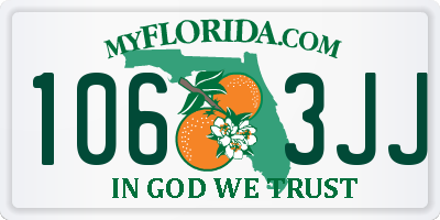 FL license plate 1063JJ