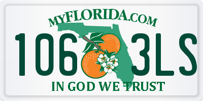 FL license plate 1063LS
