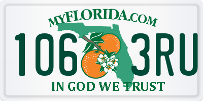 FL license plate 1063RU