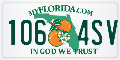 FL license plate 1064SV