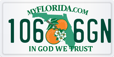 FL license plate 1066GN