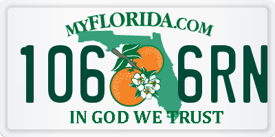 FL license plate 1066RN