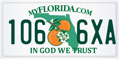 FL license plate 1066XA