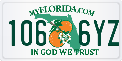 FL license plate 1066YZ