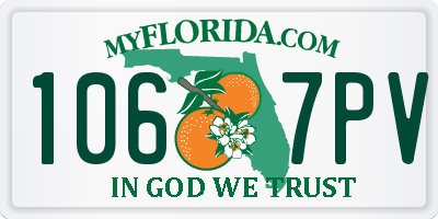 FL license plate 1067PV