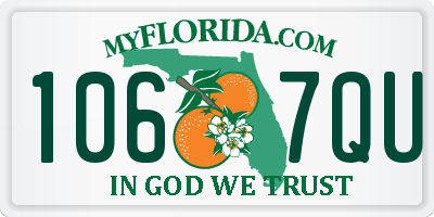 FL license plate 1067QU
