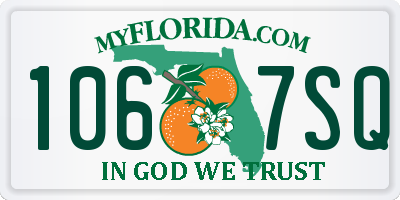 FL license plate 1067SQ