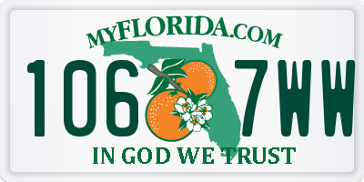 FL license plate 1067WW