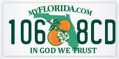 FL license plate 1068CD