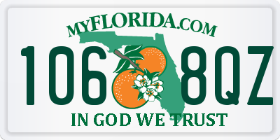 FL license plate 1068QZ