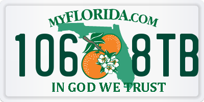 FL license plate 1068TB