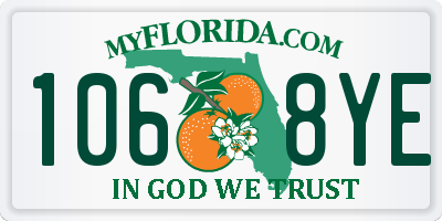 FL license plate 1068YE