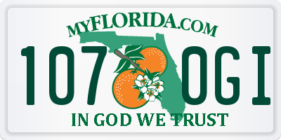 FL license plate 1070GI