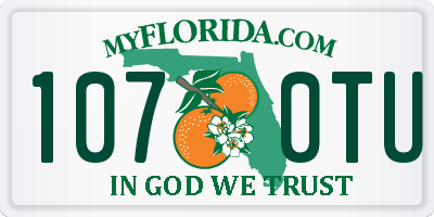 FL license plate 1070TU