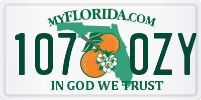FL license plate 1070ZY