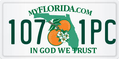 FL license plate 1071PC