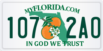 FL license plate 1072AO