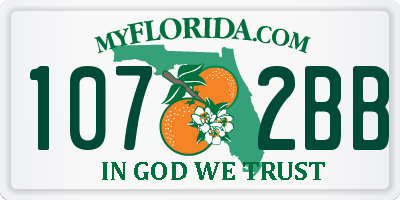 FL license plate 1072BB