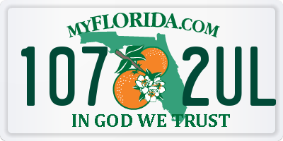 FL license plate 1072UL