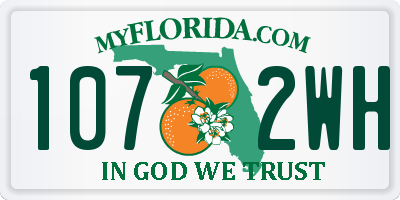 FL license plate 1072WH