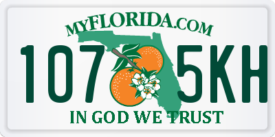 FL license plate 1075KH