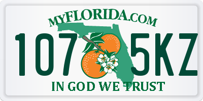 FL license plate 1075KZ