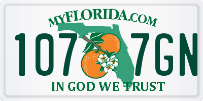FL license plate 1077GN
